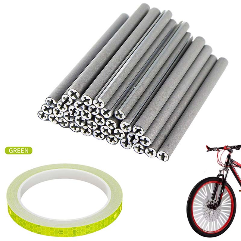 Spoke Reflector Set - Green Outline Fietsspaakreflectoren Set 360° °