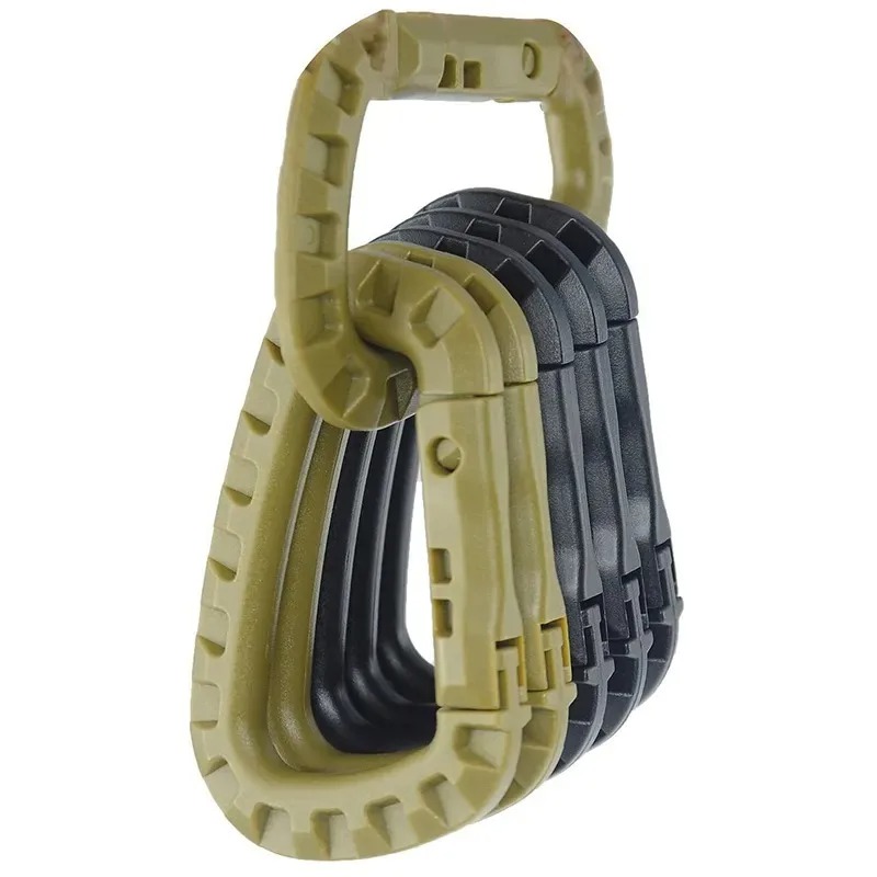 Chain Lock Combination - Tactische Karabijnhaak Set Plastic Staal Snelle