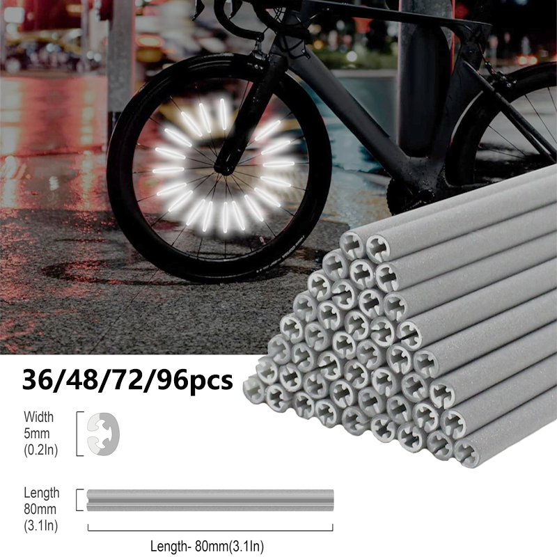 Spoke Reflector Set - 36/48/72/96 Stuks 8 cm Spaakreflectoren Fietsset