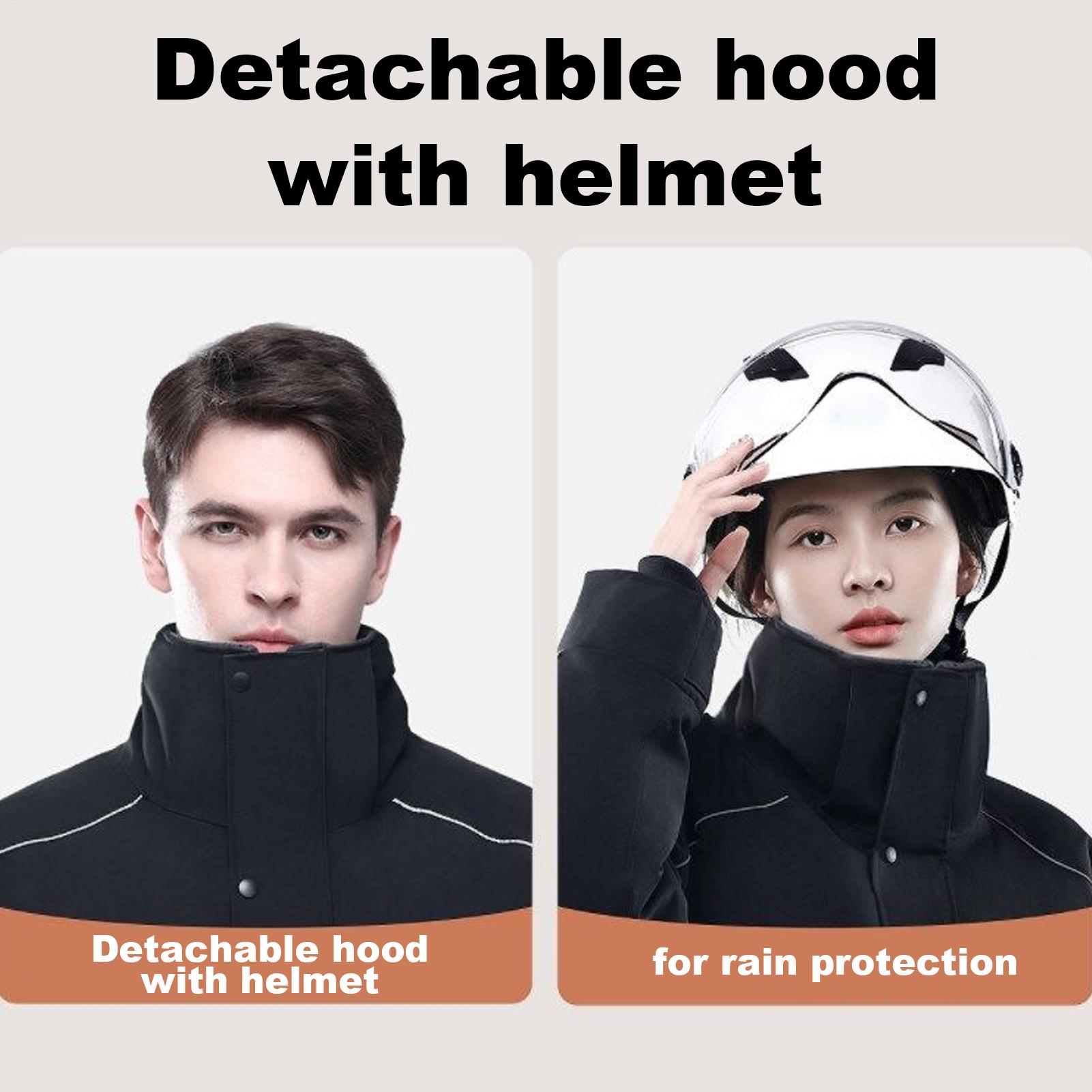 Cycling Commute Clothes - Motorwinterjas 4 zakken Warme kleding met