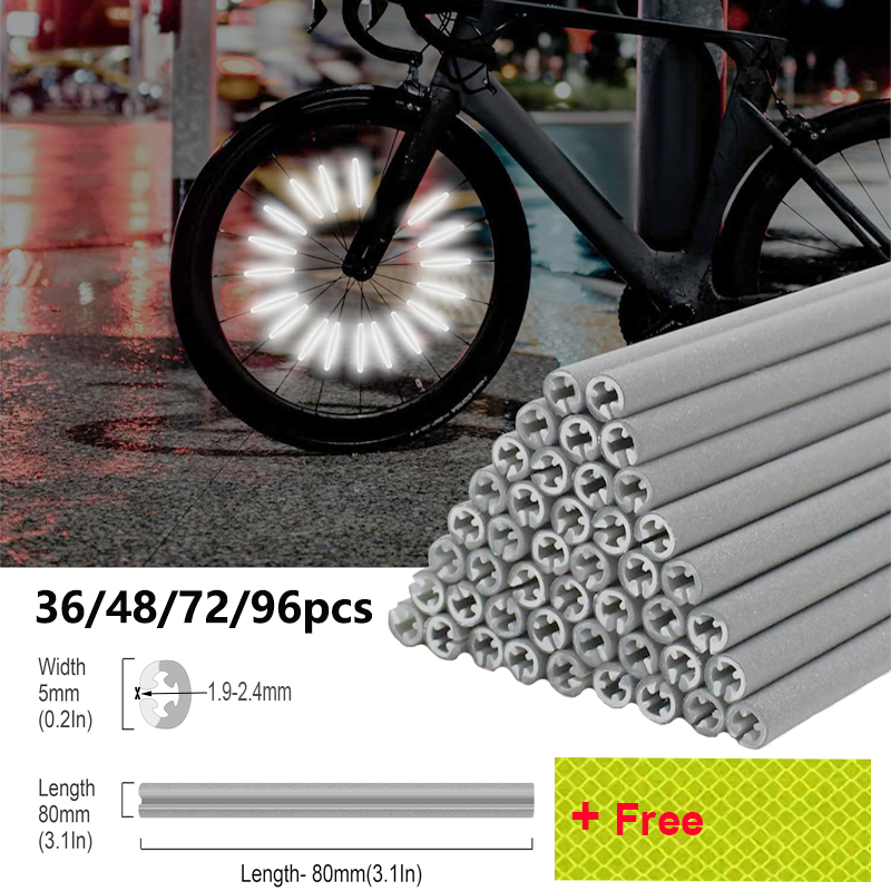 Spoke Reflector Set - 36/48/72/96 Stuks 8 cm Spaakreflectoren Fietsset