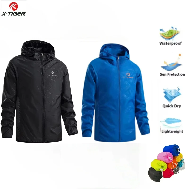 Cycling Rain Jacket Commute - X-TIGER Huid Wandeljack Mannen Vrouwen Waterdicht