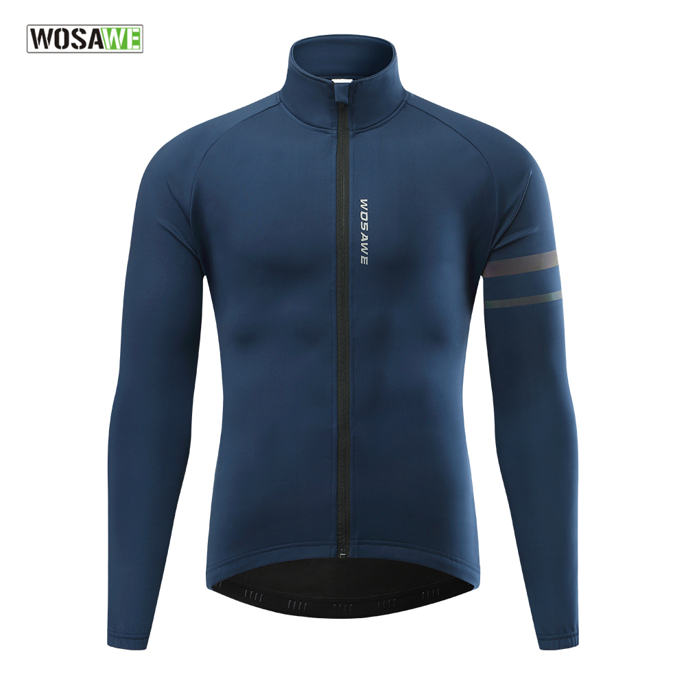 Cycling Commuter Jacket - WOSAWE Heren Thermische Winterfietsjas Fleecevoering Jersey