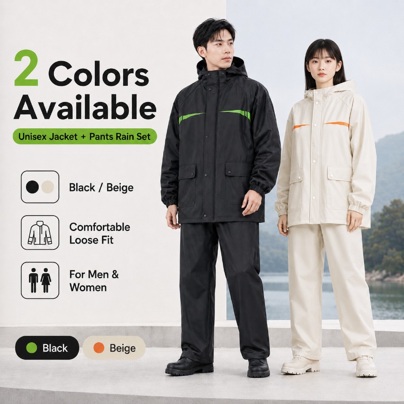 Unisex 2-delige waterdichte fi - Cycling Commuter Rain Jacket recensie en prijs