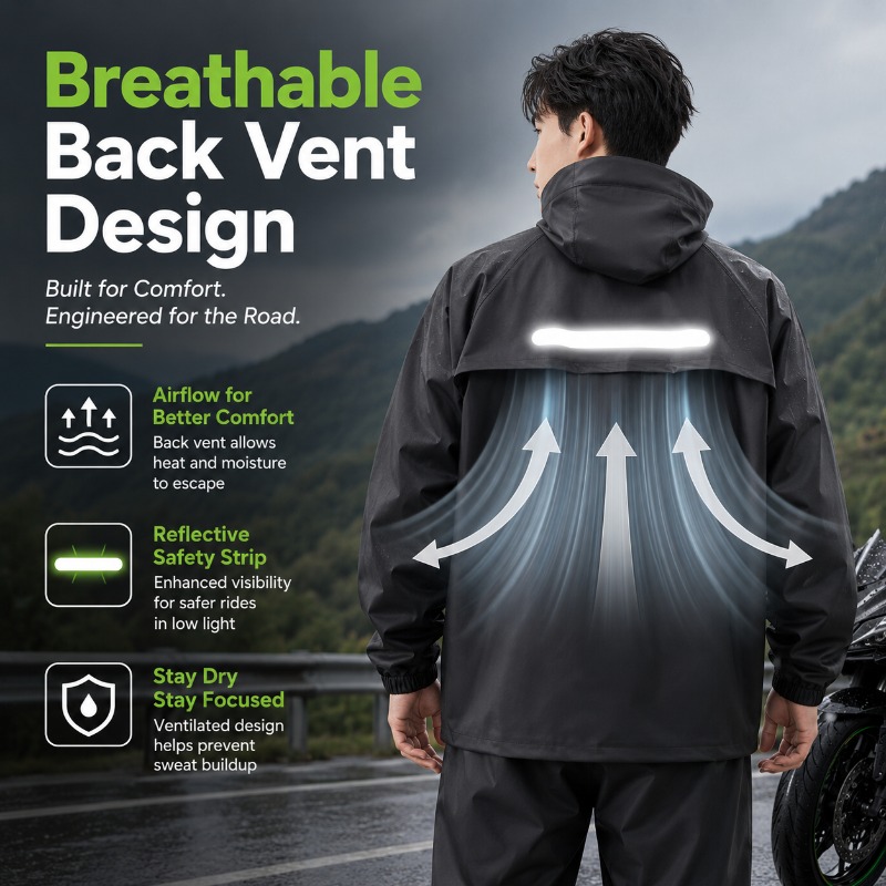 Unisex 2-delige waterdichte fi - Cycling Commuter Rain Jacket recensie en prijs